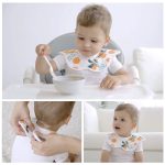 10-Pack 360 Rotate Baby Bibs for Eating and Drooling, Soft and Waterproof Bibs for Girls Boys - Image 6